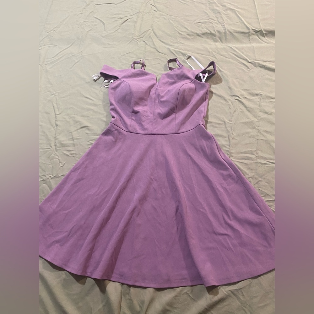 Purple off the shoulder dress size 9